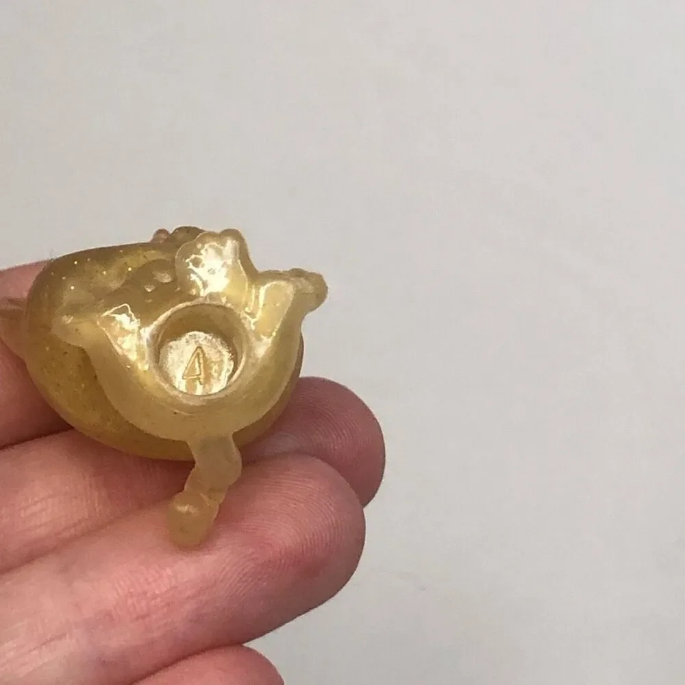rainbowcorn‎ kitty corn yellow glitter cat 1 1/2 inches toy cat figure